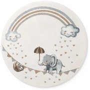 Krémový detský koberec ø160 cm Walk like an Elephant Rainbow – Villeroy&amp;Boch