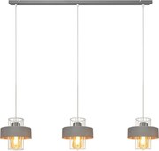 Luster na lanku VOLTA 3xE27/15W/230V šedá