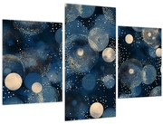 Obraz - Modro-zlaté krúžky (90x60 cm)