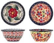 Červené servírovacie misky v súprave 2 ks z kameniny 95 ml Florist – Bloomingville