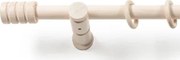 Záclonová tyč s háčikmi Rullo 160 cm, biele drevo%
