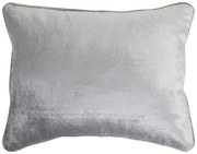Obdĺžnikový šedo strieborný zamatový vankúš Grey - 35 * 45cm