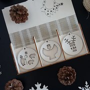 SENTOP | Vianočné ozdoby z dreva a plastu, Vianočné dekorácie drevené , drevené doplnky PR0100-Christmas set + analógové