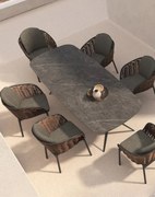 Záhradný set Borneo: stôl a 6 stoličiek