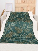 Baránková deka mikroplyš Digital 150 × 200 cm – Gabriela tmavo zelená