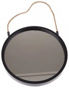 Plastové závesné zrkadlo Embellir čierna, pr. 25 cm, pr. 25 cm