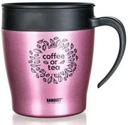 Banquet Termohrnček cestovný TAZZA 330 ml, ružová