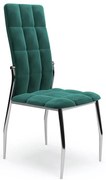 Stolička K416 velvet/kov tmavá zelená 43x54x101