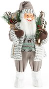 VIANOČNÁ FIGÚRKA SANTA 80 CM BIELA