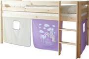 XXXLutz VYVÝŠENÁ POSTEĽ, 90/200 cm lila, prírodná farba, béžová Livetastic - Detské izby - 000406003610
