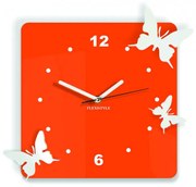 Nástenné hodiny Quartz, nalepovacie dekorácie, 3D zrkadlové nálepky Xmomo FL-z29-RAL2004-9010 HEU-