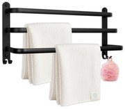 Nástenný vešiak Athos 30 cm čierny