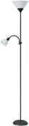 Rabalux Stojacia lampa Action 2xE27/230V/178cm, čierna