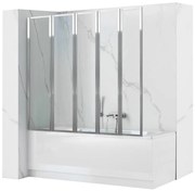 Vaňová zástena Idea 120x140 chróm