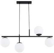 Luster na lanku LUNA 4xE14/10W/230V čierna