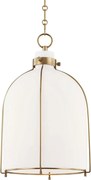 Hudson Valley závesné svietidlo Eldridge oceľ/sklo staromosadz/opál E27 1x13W