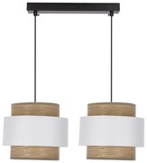 Luster na lanku FORNI 2xE27/40W/230V hnedá/biela