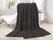 Fleecová deka Lara 220x240 cm, antracitová%