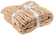 Pletený prírodné pléd Tricot crema - 152 * 127 cm