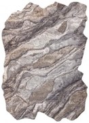 Koberec TINE 75313B Skala, kameň - tmavo sivý / svetlo sivý