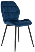 PROXIMA.store - Čalúnená jedálenska stolička LUCKY FARBA: modrá, FARBA NÔH: čierna