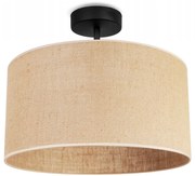 Stropné svietidlo Juta, 1x jutové tienidlo, (výber z 2 farieb konštrukcie), (fi 40cm)