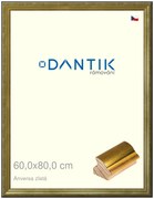 DANTIK rám na obraz 60x80 | ANIVERSA zlatá (Plexi Čiré)