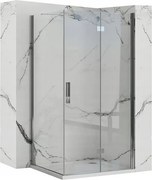 Obdĺžnikový sprchový kút REA MOLIER 100/dverex80/zástena cm, chróm/transparent - bez vaničky