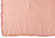 Lososový ľanový pléd so strapcami Franje - 150 * 200 cm