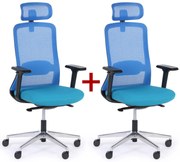 Kancelárska stolička JILL 1+1 ZADARMO, modrá