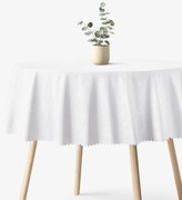 Goldea sviatočný okrúhly teflónový obrus - biely s veľkými ornamentmi Ø 100 cm