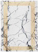 Dywany Łuszczów, Kusový koberec ANDRE Marble 1126, 80x150, biela, chodba / predsieň