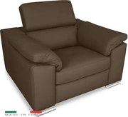 Moderné kožené kreslo LOREN II, hnedá (madras - 111 bark)