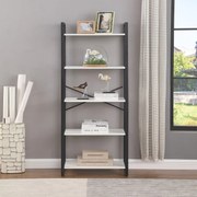 Regál Houseland Evy čierny/biely