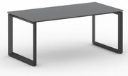 Kancelársky stôl PRIMO INSPIRE, 180x90 cm, čierna podnož, grafit