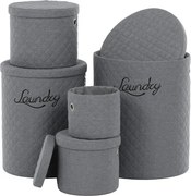 Set piatich košov na prádlo sivý DT3007 GREY (5 ks)