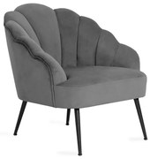 Kreslo ARIEL zamatové sivé ALL 969847