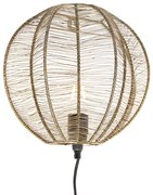 Priemyselná nástenná lampa bronzová s čiernou - Dong