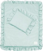 Sada do postieľok s volánom zelená 50x65cm