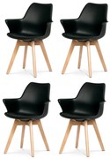 Sada jedálenských stoličiek CT-771 BK, 4 ks