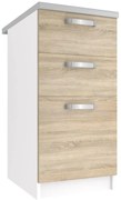 Kuchynská skrinka Belini spodná so zásuvkami 40 cm dub sonoma s pracovnou doskou TOR SDSZ40/0/WT/DS/0/U