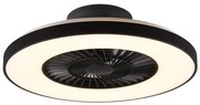 TRIO R62672132 HALMSTAD stropné svietidlo s ventilátorom LED D593mm 40W/3000lm 3000-6500K matná čierna, stmievateľné, diaľkový ovládač