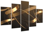 Obraz - Bronzové stuhy (150x105 cm)