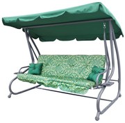 Rodinná záhradná hojdačka so zeleným vzorom 8011.PAT.ZIE