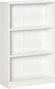 HOMCOM Knihař s 3 Úložnými Priestormi na Knihy, CD, Rastliny pre Obývačku, Kanceláriu a Spálňu 62,2x24x102,4 cm Biela | Aosom