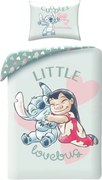 Bavlnené posteľné obliečky Lilo a Stitch v objatí - 100% bavlna - 70x90 cm + 140x200 cm