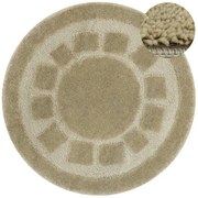 Kúpeľňový koberček svetlobéžový kruh