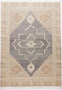 Diamond Carpets India, Ručne viazaný kusový koberec Heriz Wood DE 2005 Grey Mix, 80x150, béžová, chodba / predsieň