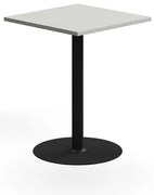 Barový stôl VERTICUS, 700x700x900 mm, svetlošedá/čierna