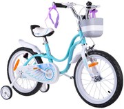 Detský bicykel 18" Little Swan RoyalBaby RB18-18 - modrý